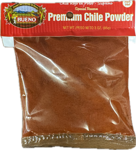 Bueno Premium Chile Powder Medium Hot 3oz
